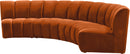 Infinity Cognac Velvet 4pc. Modular Sectional - Town Of Bargains Furniture - NY
