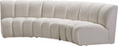Infinity Cream Velvet 3pc. Modular Sectional - Town Of Bargains Furniture - NY