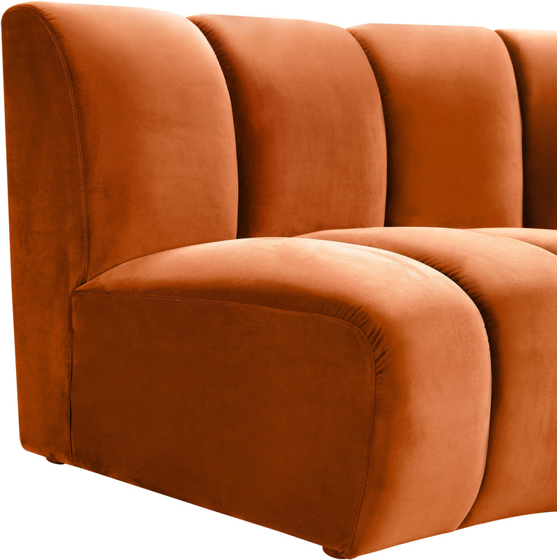 Infinity Cognac Velvet 2pc. Modular Sectional - Town Of Bargains Furniture - NY