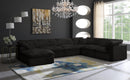 Cozy Black Velvet Cloud Modular Sectional - Town Of Bargains Furniture - NY