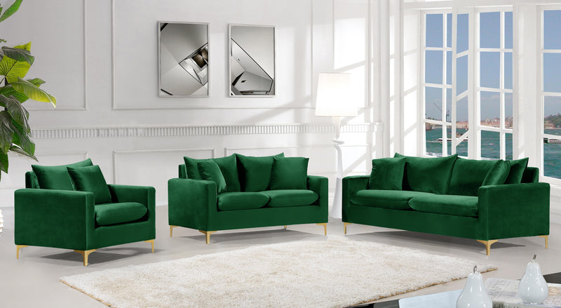 Naomi Green Velvet Sofa - Town Of Bargains Furniture - NY