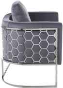 Casa Grey Velvet Loveseat - Town Of Bargains Furniture - NY