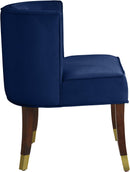 Perry Navy Velvet Dining Chair - Town Of Bargains Furniture - NY