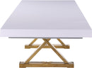 Excel White Lacquer Extendable Dining Table (3 Boxes) - Town Of Bargains Furniture - NY