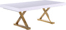 Excel White Lacquer Extendable Dining Table (3 Boxes) - Town Of Bargains Furniture - NY