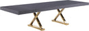 Excel Grey Oak Veneer Lacquer Extendable Dining Table (3 Boxes) - Town Of Bargains Furniture - NY