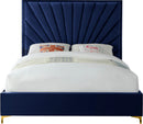 Eclipse Navy Velvet King Bed - Town Of Bargains Furniture - NY