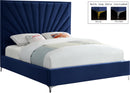Eclipse Navy Velvet King Bed - Town Of Bargains Furniture - NY