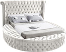 Luxus Cream Velvet King Bed (3 Boxes)