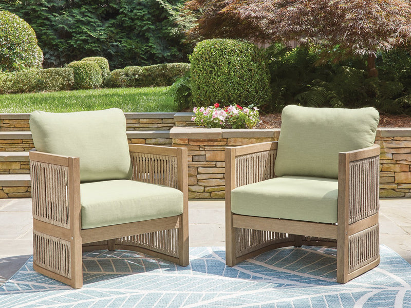 Serena Shores Outdoor Lounge Chair (Set of 2) - Town Of Bargains Furniture - NY