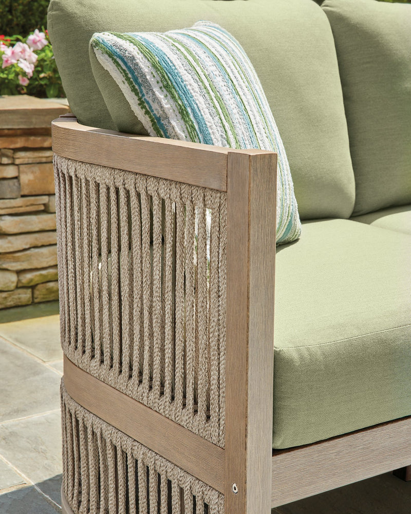 Serena Shores Outdoor Sofa with Cushion - Town Of Bargains Furniture - NY