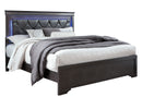 Pompei Metallic Grey Bed With Led