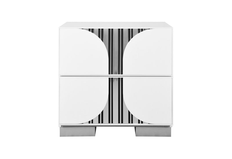 Talia White Nightstand - Town Of Bargains Furniture - NY
