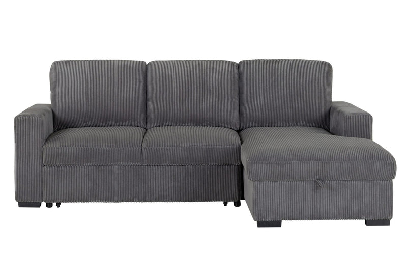 U2660 Grey L Sectional Pullout - Town Of Bargains Furniture - NY