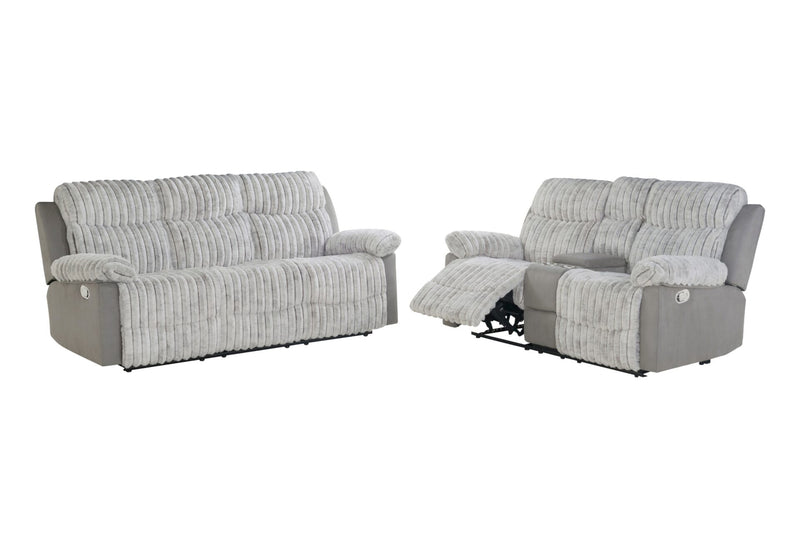 U6028 Brown Reclining Sofa-Console Reclining Loveseat - Town Of Bargains Furniture - NY