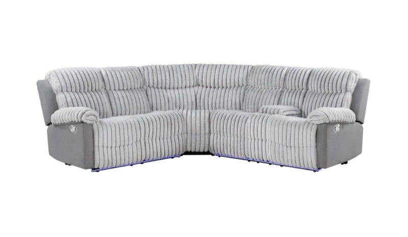 U6028 Grey Sectional With Led - Town Of Bargains Furniture - NY