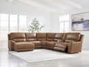 DeepWakes Power Reclining Sectional with Chaise - Town Of Bargains Furniture - NY