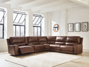 DeepWakes Reclining Sectional with Storage Console - Town Of Bargains Furniture - NY