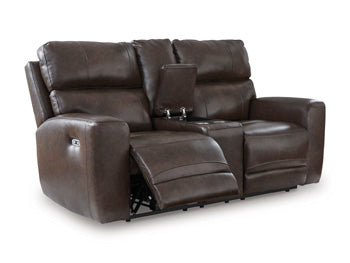 Crossplex Power Reclining Loveseat with Console - Town Of Bargains Furniture - NY
