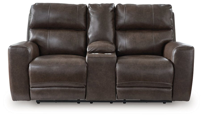 Crossplex Power Reclining Loveseat with Console - Town Of Bargains Furniture - NY
