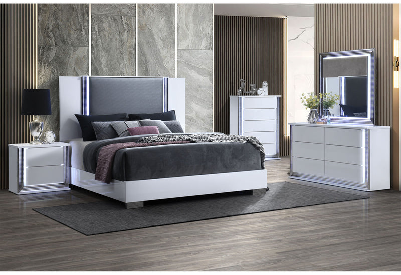 Ylime Smooth White Bed Group Fully Slatted - Town Of Bargains Furniture - NY