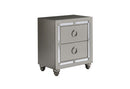 RILEY SILVER NIGHTSTAND - Town Of Bargains Furniture - NY