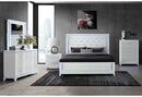 ALINA WHITE FULL BED GROUP WITH LED, COOLER, SPEAKER AND USB - Town Of Bargains Furniture - NY