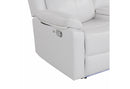 U6026 BLANCHE WHITE REC SOFA W/LED/CONS REC LS W/SPKR&LED/GR W/LED