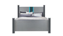 LOGAN SILVER FULL BED, DRESSER, MIRROR AND NIGHTSTAND - Town Of Bargains Furniture - NY