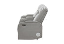 U8000 GREY PWR CONSOLE REC LOVESEAT W/PHR, LED AND SPEAKER - Town Of Bargains Furniture - NY