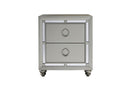RILEY SILVER NIGHTSTAND - Town Of Bargains Furniture - NY