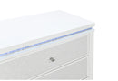 ALINA WHITE NIGHTSTAND WITH COOLER, LED, SPEAKER AND USB - Town Of Bargains Furniture - NY