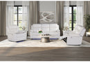 U6026 BLANCHE WHITE REC SOFA W/LED/CONS REC LS W/SPKR&LED/GR W/LED