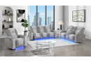 U8000 GREY PWR REC SOFA/PWR CON REC LOVESEAT/PWR RECLINER W/PHR - Town Of Bargains Furniture - NY