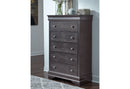 POMPEI METALLIC GREY QUEEN BED, DRESSER, MIRROR AND 2 NIGHTSTANDS